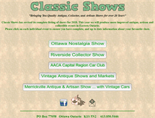 Tablet Screenshot of antique-shows.ca